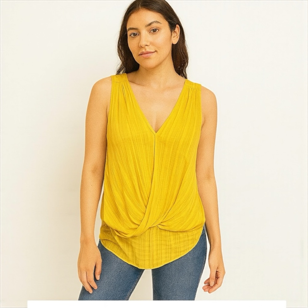 Vintage Y2K Yellow Sleeveless Top Size Medium